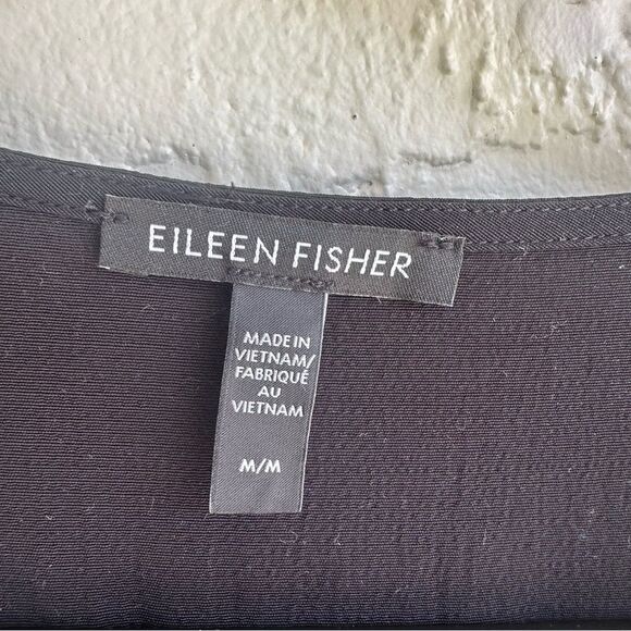 EILEEN FISHER Dress Women Medium Midi Boxy Minimalist Modest Tencel Lyocell - Picture 7 of 8
